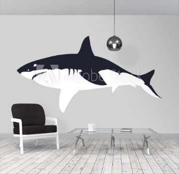 Picture of Great white shark vector illustration